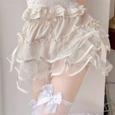 Culotte mit Spitzen-Netz-Schleife